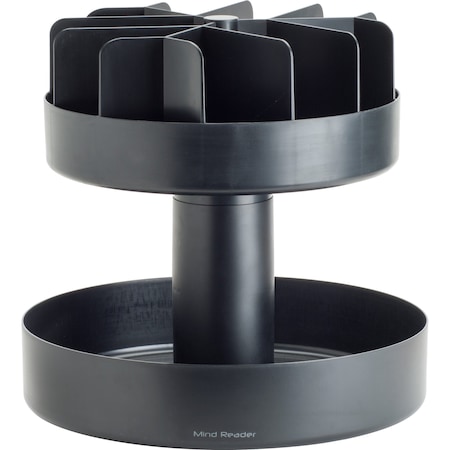 Mind Reader ORGANIZER, SNACK, 2 TIER, BLK EMSSNACKCARBLK